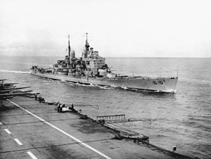 HMS Vanguard (23) underway, circa in the late 1940s.jpg