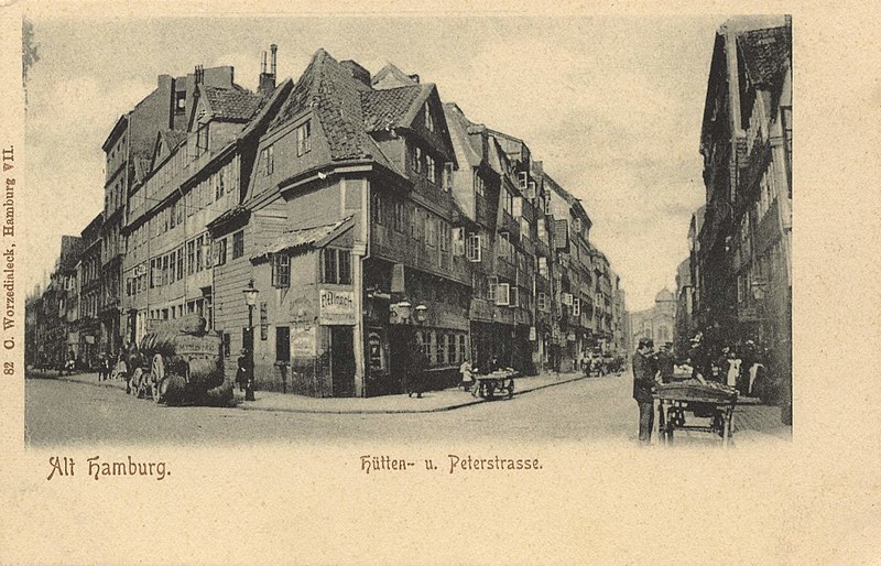 File:Hamburg, Hamburg - Hüttenstraße und Peterstraße (Zeno Ansichtskarten).jpg