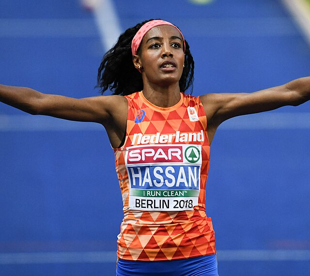 Hassan at the 2018 European Athletics Championships in Berlin