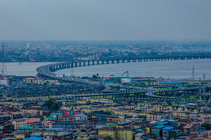 File:Hazy Wealther at Adeniji and Third Mainland Bridge in Lagos Sate, Nigeria.jpg