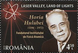 Horia Hulubei 2016 stamp of Romania.jpg
