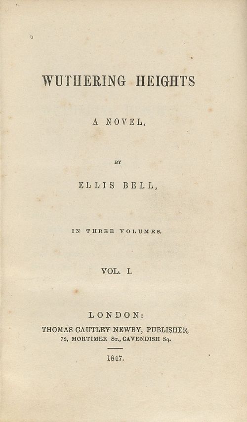 Title page of the first edition, 1847