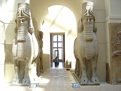 Human-headed Winged Bulls Gate Khorsabad - Louvre 01a.jpg