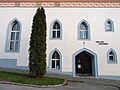 Čeština: Vchod do synagogy v Humpolci, okres Pelhřimov English: Front wall of the synagogue in Humpolec, Pelhřimov District, Czech Republic
