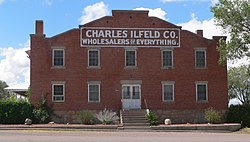 Ilfeld warehouse (Magdalena NM) from NE 1.JPG