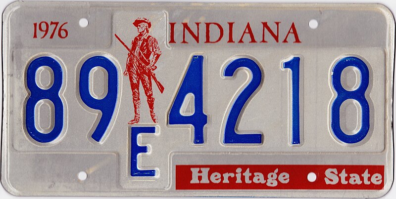 File:Indiana 1976 license plate.jpg