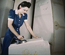 Kitty Foyle dress, 1941 Ironing.jpg