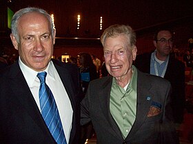 Israel 60th (115) Benjamin Netanyahu with Mitchell Flint.jpg