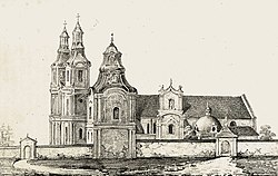 Kościół cystersów w Jędrzejowie w poł. XIX wieku