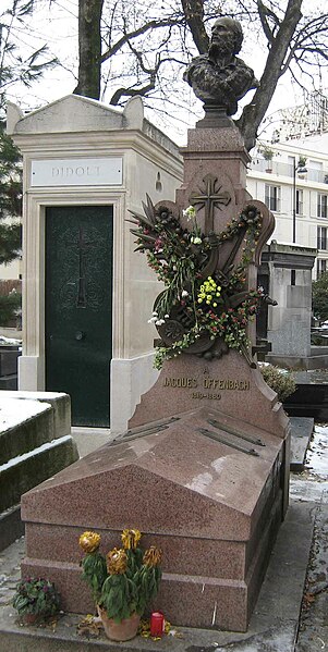 File:Jacques Offenbach's grave marker in Montmarte Cemetery, Paris.jpg