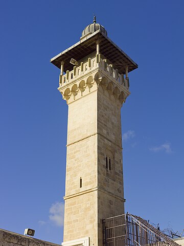 The northeast corner of the minaret.