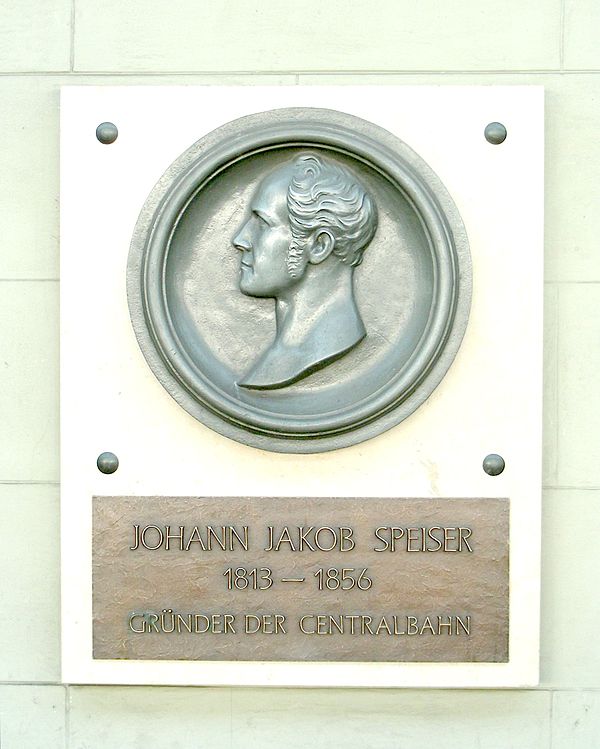 Jakob Speiser plaque in Olten station