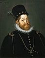 Rudolfo II de Habsburgo, imperador da Alemanha; era neto de Fernando I; a sua mãe era uma filha de Carlos V