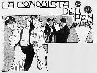 Juan Gris "La conquista del pan" en la revista "Blanco y Negro" (1906).