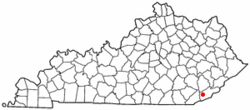 Location of Wallins Creek, Kentucky Kentucky