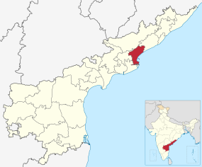 Positionskarte des Distrikts Kakinada