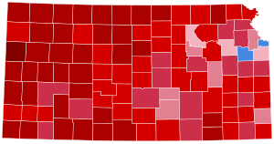 Kansas Präsidentschaftswahlergebnisse 2016.svg