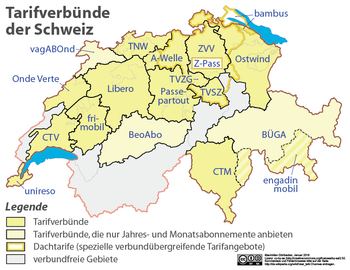 Map of the tariff networks Karte der Verkehrsverbunde und Tarifverbunde in der Schweiz.png