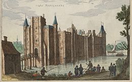 Rupelmonde castle from Flandria Illustrata (1641)