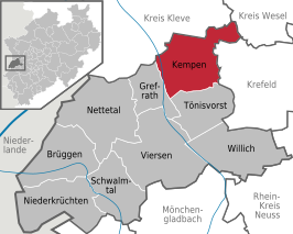 Kaart van Kempen
