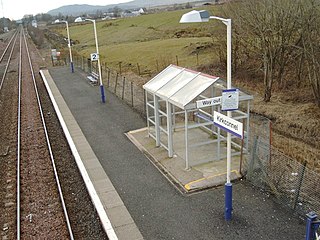 <span class="mw-page-title-main">Kirkconnel railway station</span> Railway station in Dumfries and Galloway, Scotland