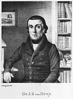 Johann Sebastian von Drey in 1834 LA Helvig - Johann Sebastian von Drey, Lithographie 1834 (KfS076).jpg