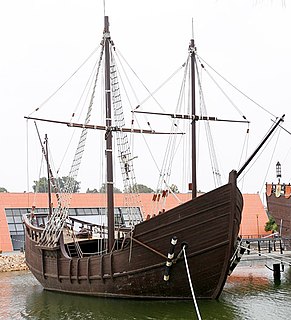 <i>Pinta</i> (ship) One of the three ships participating on Columbus first transatlantic voyage