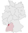 Localização de Karlsruhe na Alemanha