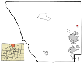 Larimer County Colorado Incorporated and Unincorporated areas Wellington Highlighted.svg