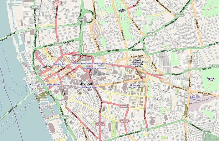 Map Liverpool City Centre Liverpool city centre   Wikipedia