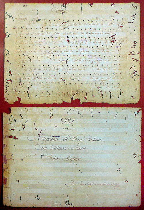 Salve Regina manuscript, 1787