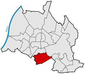 Location of Rüppurr in Karlsruhe