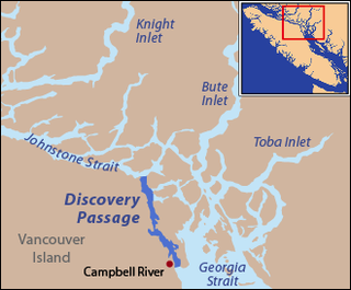 Johnstone Strait river in Canada