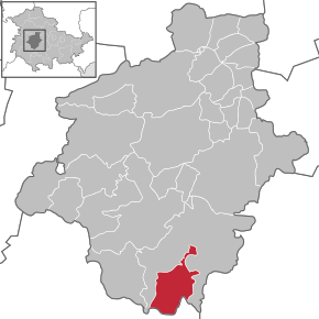 Poziția Luisenthal pe harta districtului Gotha