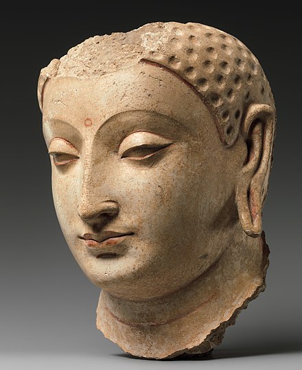 Head of Buddha, Afghanistan (probably Hadda), 5th–6th century