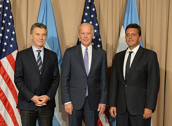 Mauricio Macri, Joe Biden, and Massa in 2016