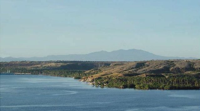 Celebes Sea on its northern border. Coastal area of Maitum, Sarangani