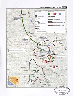 A Krivaja '95 hadművelet térképe