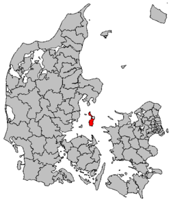 Položaj općine Samsø na karti Danske