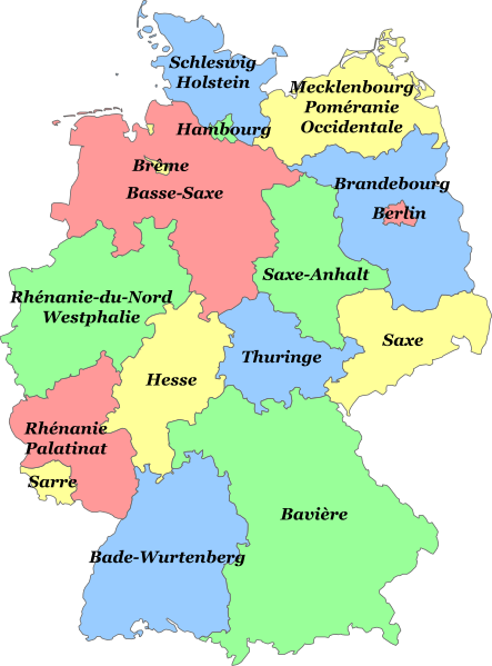 Fichier:Map Germany Länder-fr2.svg