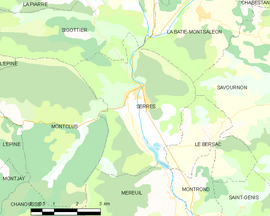 Mapa obce Serres