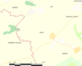 Mapa obce Aure