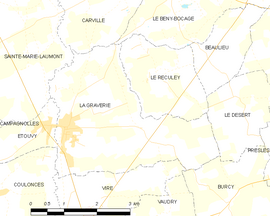 Mapa obce La Graverie
