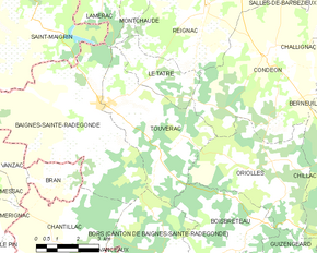 Poziția localității Touvérac