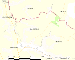 Poziția localității Saint-Créac