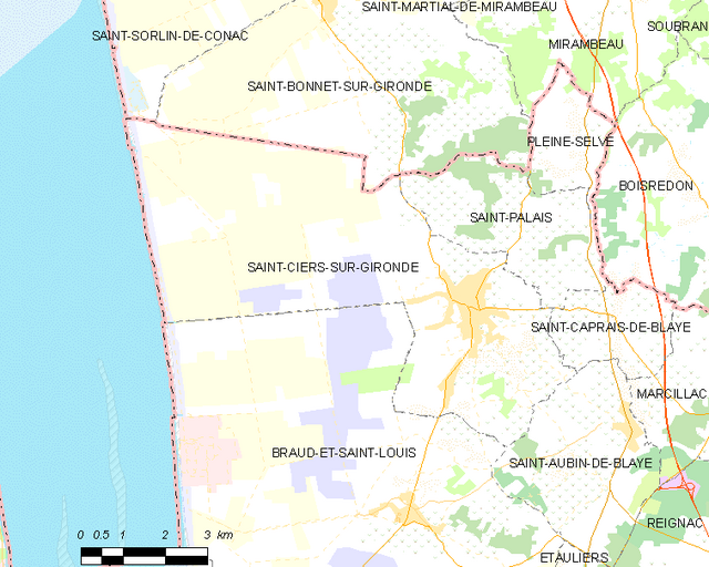 Saint-Ciers-sur-Gironde só͘-chāi tē-tô͘ ê uī-tì