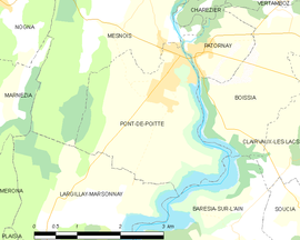 Mapa obce Pont-de-Poitte