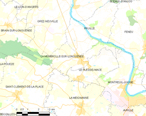 Poziția localității La Membrolle-sur-Longuenée