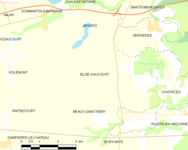 Mapa obce Élise-Daucourt