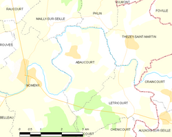 Kart over Abaucourt